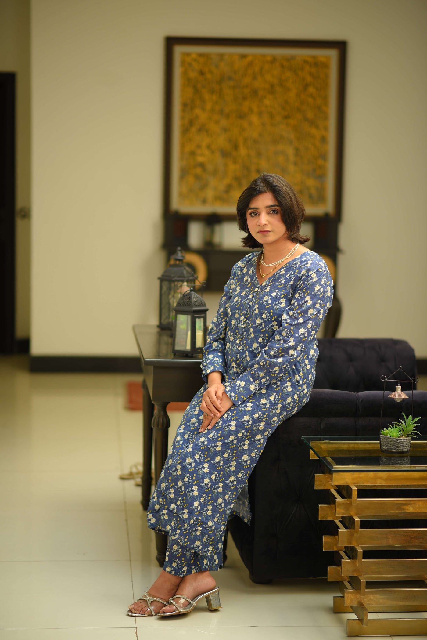 Bluora – Flowy Long Shirt With Relaxed Trouser