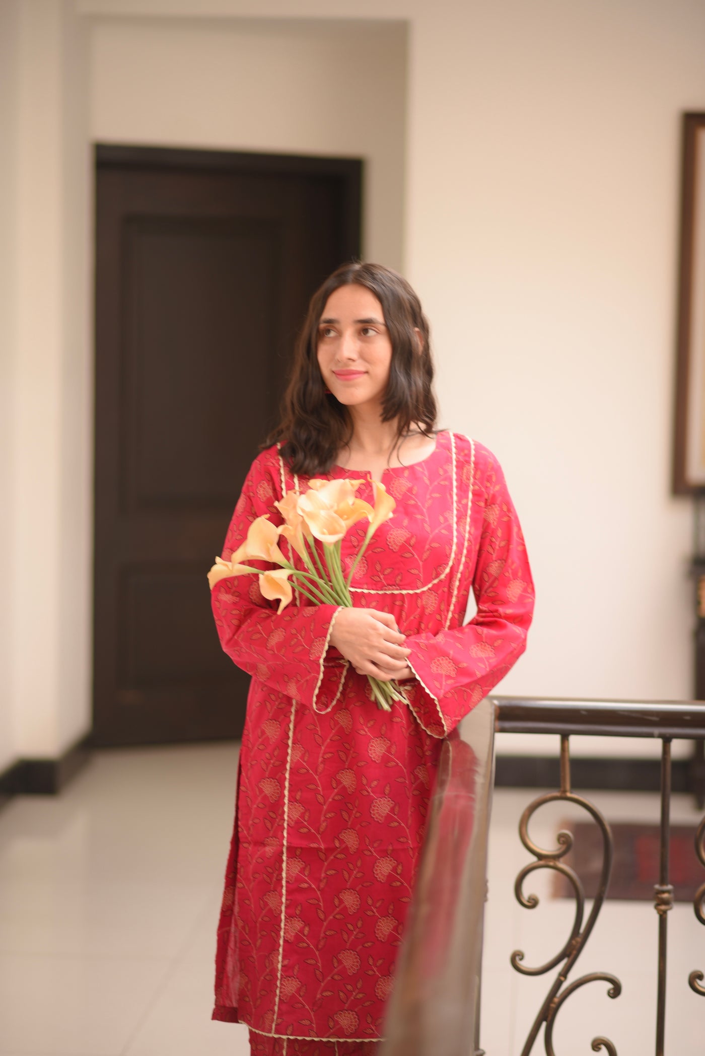 Roselle - Kurta with matching printed trouser