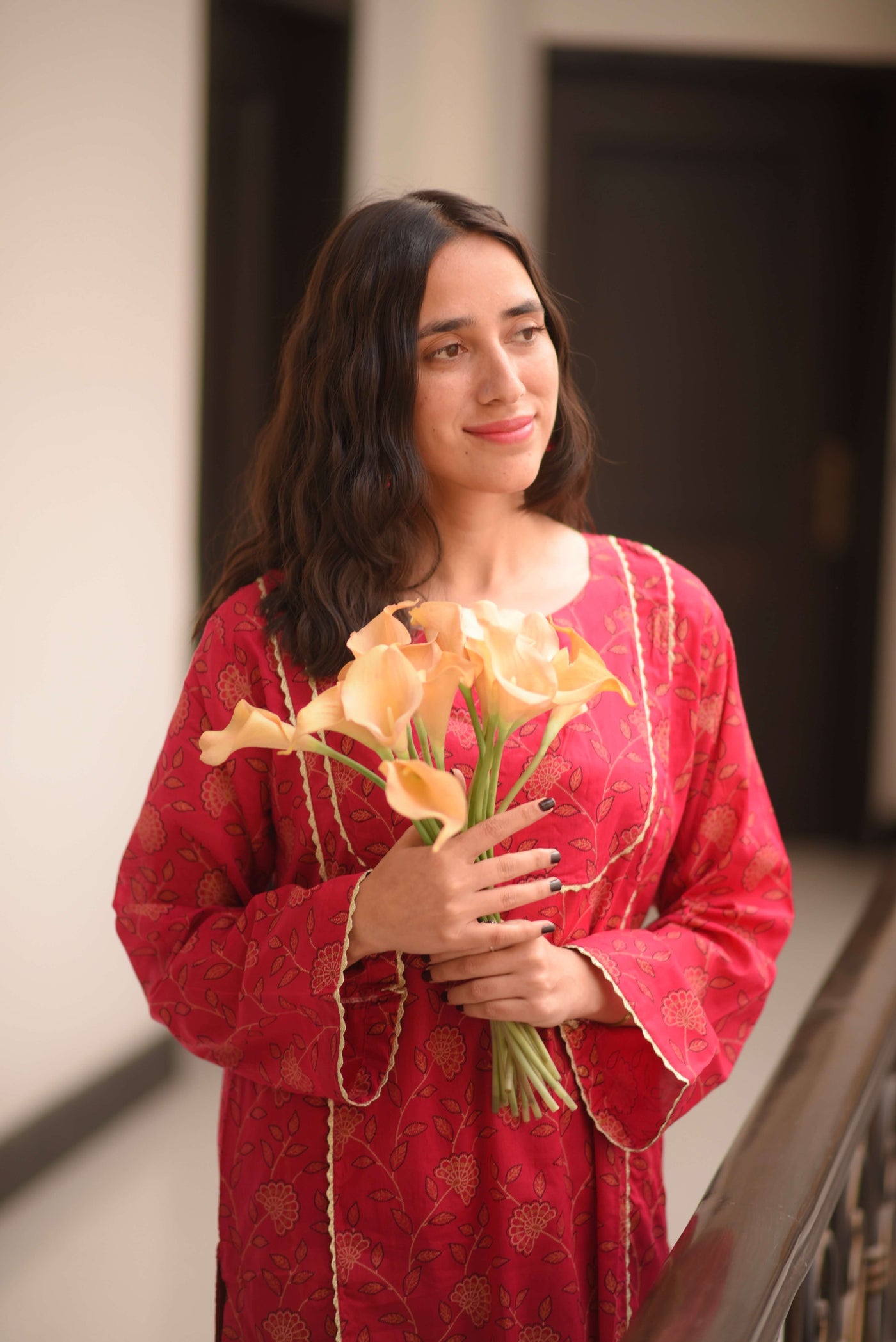 Roselle - Kurta with matching printed trouser