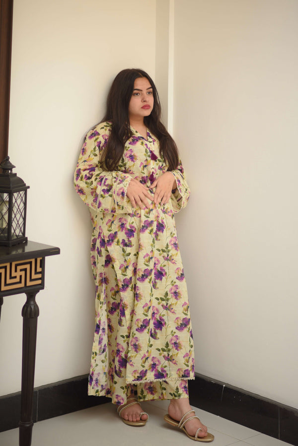 Petal – Garden Bloom Cream Kurta Set
