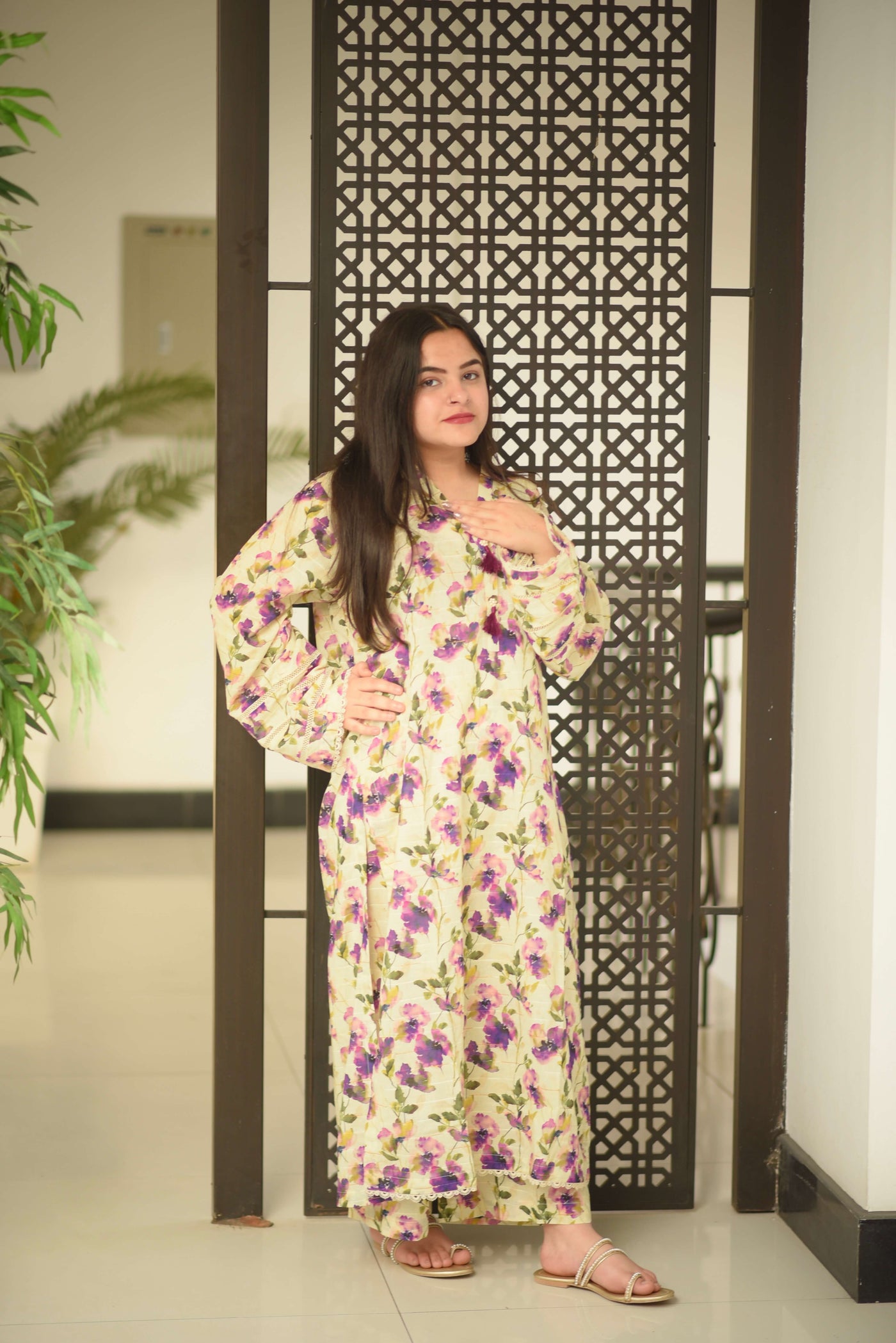 Petal – Garden Bloom Cream Kurta Set