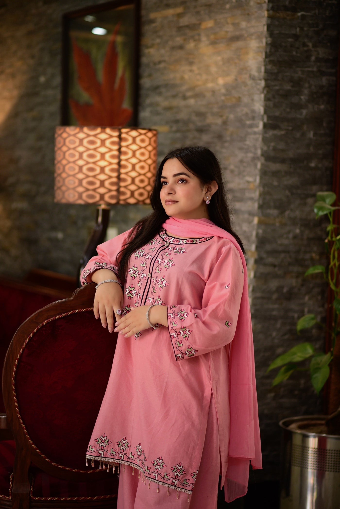 Blush - embroidered 3Pcs set