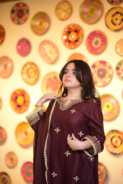 Dusk -Embroidered 3Pcs Suit