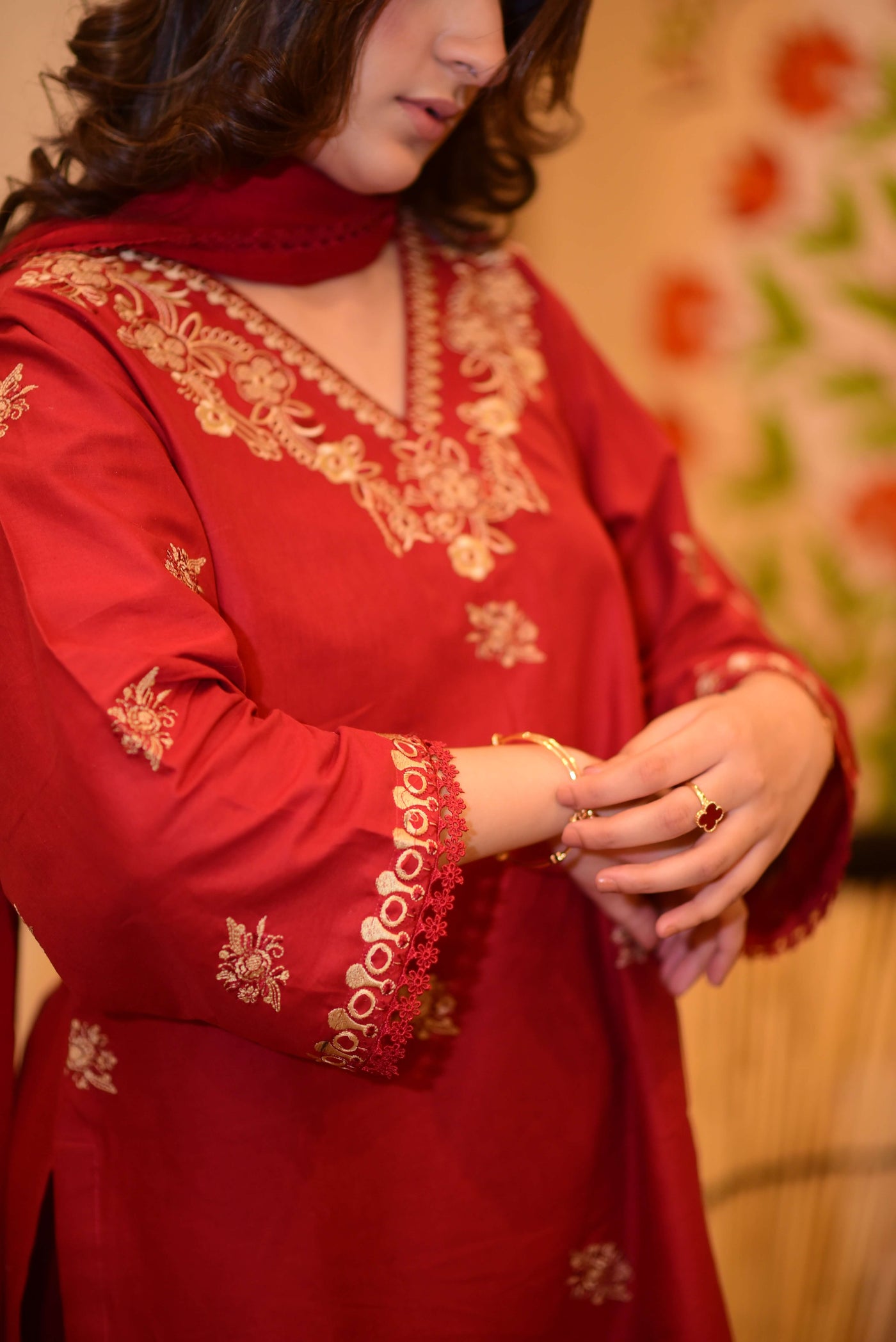 Scarlet - Embroidered 3Pcs Suit