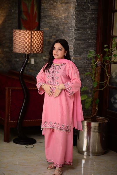 Blush - embroidered 3Pcs set