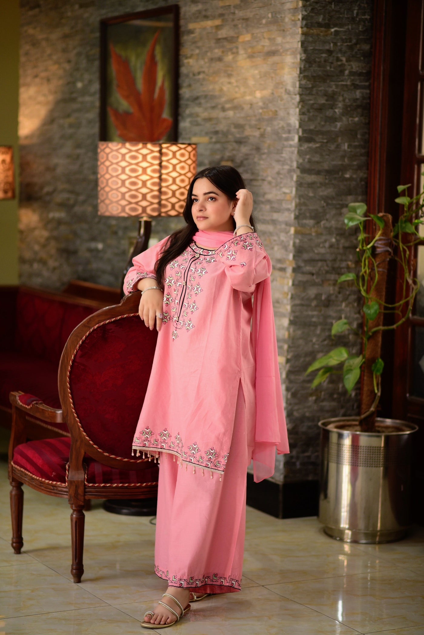 Blush - embroidered 3Pcs set