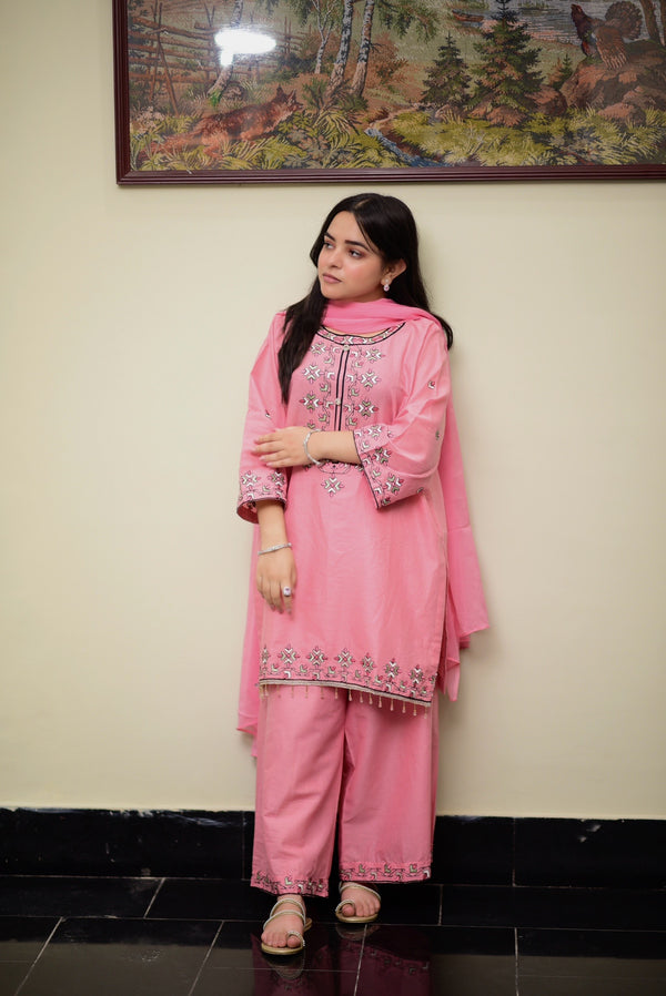 Blush - embroidered 3Pcs set