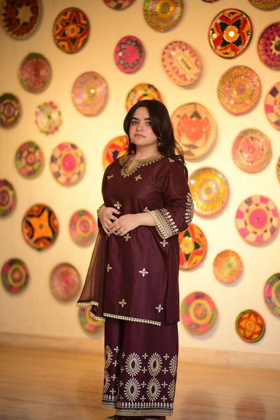 Dusk -Embroidered 3Pcs Suit