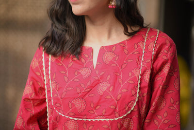 Roselle - Kurta with matching printed trouser