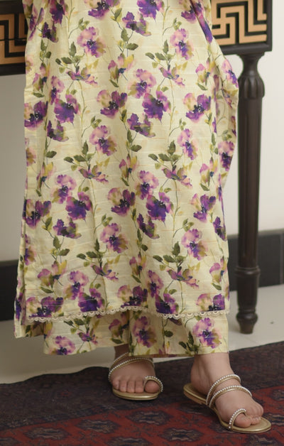 Petal – Garden Bloom Cream Kurta Set